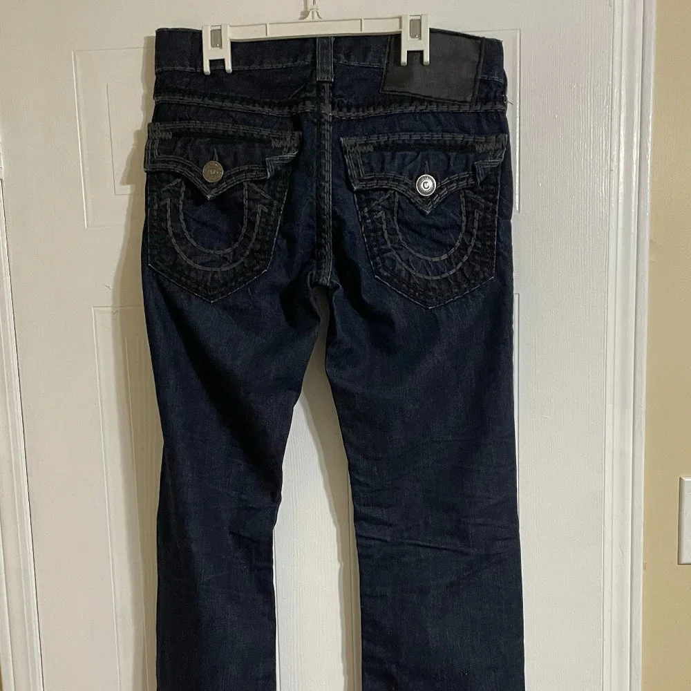 True Religion Late 2000s Dark Double Stitches Super Billy T Jeans - Picture 4 of 11